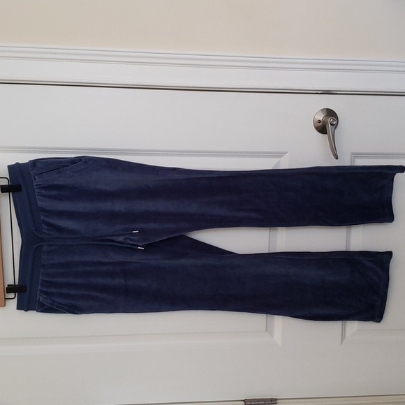 GAP Women's Mid Rise Velour Flare Sweatpants Blue - Size M - Picture 2 of 7
